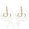 Transparent Glass Candle Holders with Candle Wick DIY-WH0308-997C-1