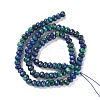 Dyed Natural Sesame Jasper/Kiwi Jasper Rondelle Beads Strands G-E316-A01-2
