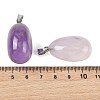 Natural Amethyst Tumbled Stone Pendants GG-K002-06M-3