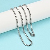 Tarnish Resistant Trendy Men's 201 Stainless Steel Box Chain Necklaces NJEW-L043A-46P-1
