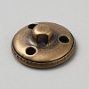 1-Hole Alloy Shank Buttons BUTT-WH0031-38G-2