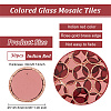 Olycraft 30Pcs Colored Glass Mosaic Tiles DIY-OC0009-45C-2