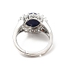 Natural Lapis Lazuli Adjustable Rings RJEW-P043-02P-20-3