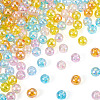300Pcs 6 Colors Transparent Acrylic Beads MACR-TA0002-47-3
