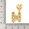 Brass Micro Pave Colorful Cubic Zirconia Pendants KK-P281-01G-H-3