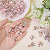 60Pcs 5 Styles Tibetan Style Alloy Butterfly Bead & ABS Plastic Pearl & Glass Pendants PALLOY-CA00015-3