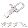 6 Sets Alloy D-Ring Anchor Shackle Clasps FIND-DC0007-79-1