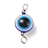 Evil Eye Resin Connector Charms PALLOY-JF01473-3