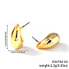 Geometric Shiny Plastic Stud Earrings FD4896-22-1