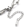 304 Stainless Steel Rope Chain Bracelets BJEW-R003-04P-02-4