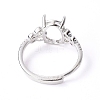 Adjustable Brass Finger Ring Components KK-L193-08P-3
