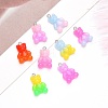 Gradient Color Opaque Resin Pendants X-RESI-R433-01-2