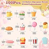 100Pcs 10 Styles Opaque Resin Imitation Food Cabochons RESI-CJ0003-64-2