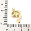 Brass Micro Pave Clear Cubic Zirconia Pendants KK-Q040-03I-G-3