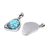 Synthetic Turquoise Pendants KK-U043-52P-03-2