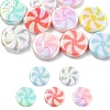 10Pcs UV Plating Opaque Acrylic Beads OACR-YW0002-21A-2