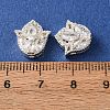 Brass Micro Pave Clear Cubic Zirconia Beads CU-CBAEC99-29S-3