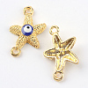 Alloy Enamel Evil Eye Links connectors LS-ENAM-Q032-05-2