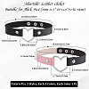 6Pcs 6 Styles Adjustable Gothic Two Tone PU Leather Alloy Heart Choker Necklaces for Women NJEW-CL0007-07-2