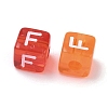 Spray Painted Transparent Acrylic Beads MACR-K365-07F-2
