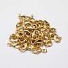 PVD Vacuum Plating Brass Lobster Claw Clasps for Jewelry Necklace Bracelet Making X-KK-I599-10mm-G-RS-2