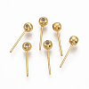 Brass Ball Stud Earring Findings X-KK-Q762-026G-NF-2