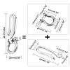 2Pcs 2 Style Brass S Hook Clasps and D-Ring Anchor Shackle Clasps KK-PH0002-70-4