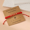 Morse Code Style Stainless Steel Braided String Bracelets for Woman Men PW-WGCCBF0-02-1