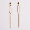 Brass Bar Dangle Stud Earrings EJEW-JE03339-1