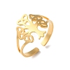 304 Stainless Steel Adjustable Cuff Rings LS-RJEW-L129-03G-3