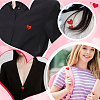 20Pcs Resin Heart Badge for Backpack Clothes HEAR-PH0001-02A-5