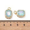 Brass Micro Pave Cubic Zirconia Pendants KK-C252-02H-G-3