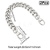 WADORN 2Pcs Aluminum Curb Chain Bag Handles FIND-WR0007-05P-2