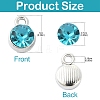 30Pcs 5 Colors Flat Round Alloy Charms RGLA-YW0002-06-3