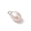 Natural Cultured Freshwater Pearl Rice Charms PALLOY-JF03361-4