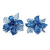 Plastic Glitter Artificial Flower LS-HJEW-R124-02-2
