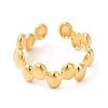 Ion Plating(IP) 304 Stainless Steel Oval Wrap Open Cuff Ring for Women RJEW-E063-15G-01-2