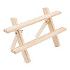 2-Tier Wood Earring Display Card Riser Stands ODIS-WH0025-103-1