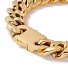 Ion Plating(IP) 304 Stainless Steel Curb Chains Bracelet for Men Women BJEW-E107-04G-01-3