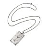 Non-Tarnish 201 Stainless Steel Rectangle with Constellation Pendant Necklaces NJEW-M223-02J-3