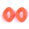 Opaque Spray Painted Acrylic Linking Rings X-OACR-R249-03C-4