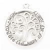 Tibetan Style Alloy Pendants TIBEP-Q064-08AS-RS-1