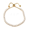 304 Stainless Steel Pave Clear Cubic Zirconia Tennis Bracelets BJEW-G754-03G-03-4