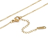 Ion Plating(IP) Initial Letter 304 Stainless Steel Pendant Necklaces NJEW-M199-01G-C-4