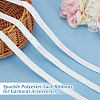Sparkle Polyester Lace Ribbons OCOR-WH0090-67B-4