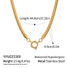 Minimalist 5MM 304 Stainless Steel Flat Snake Chain Necklaces for Women EE6470-1-1