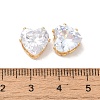 Brass Clear Cubic Zirconia Cabochons STAS-M294-30C-3