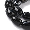 Natural Banded Agate/Striped Agate(Dyed & Heated) Beads Strands G-H324-01H-3