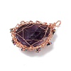 Natural Amethyst Big Pendants G-L524-09RG-05-4