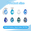 200Pcs 8 Colors Transparent Electroplate Glass Beads EGLA-GA0001-37-2